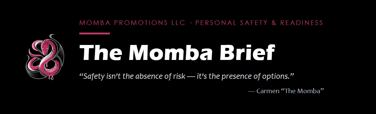 The masthead of The Momba Brief: the cobra logo and the newsletter title